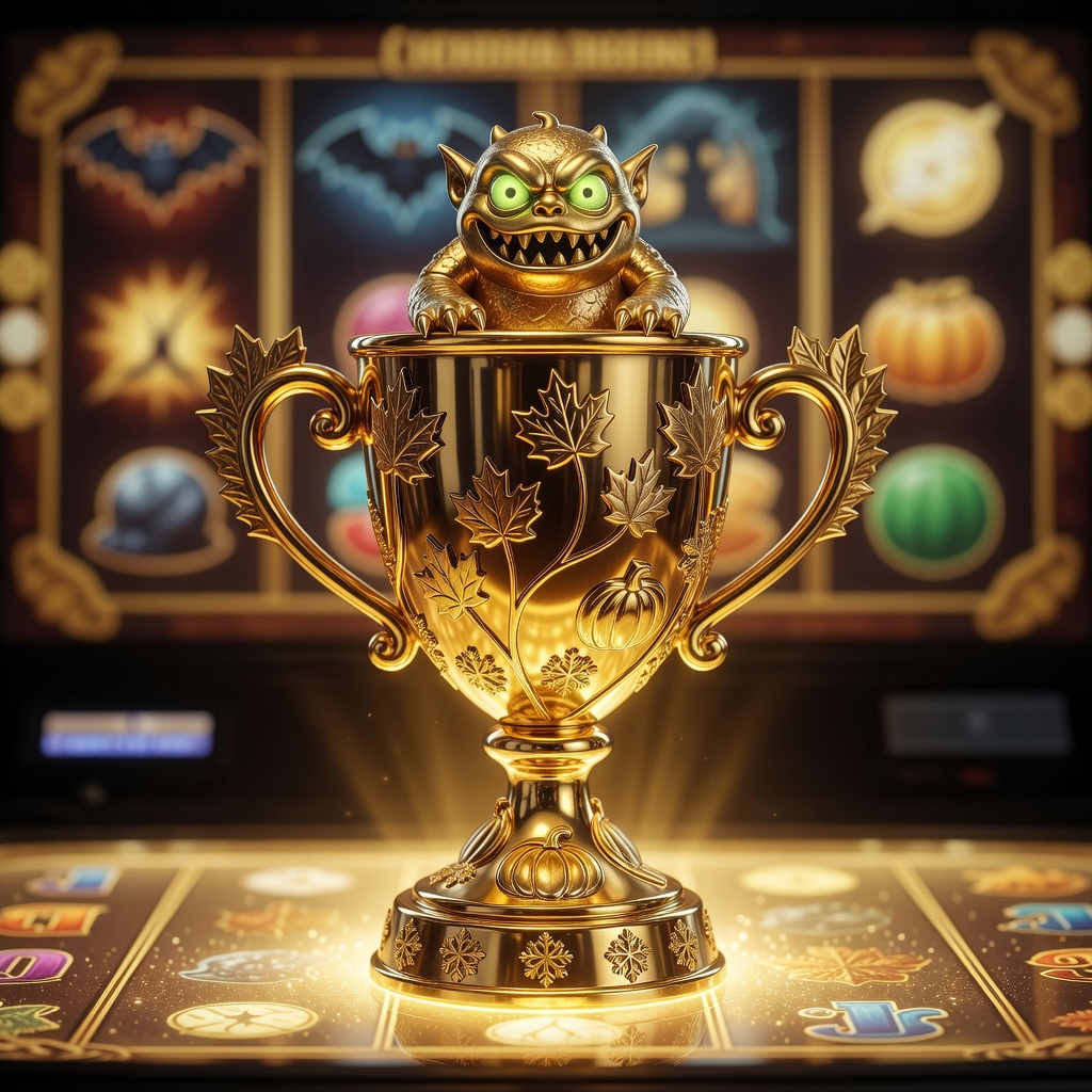 Monster Slot seasonal event golden trophy symbol